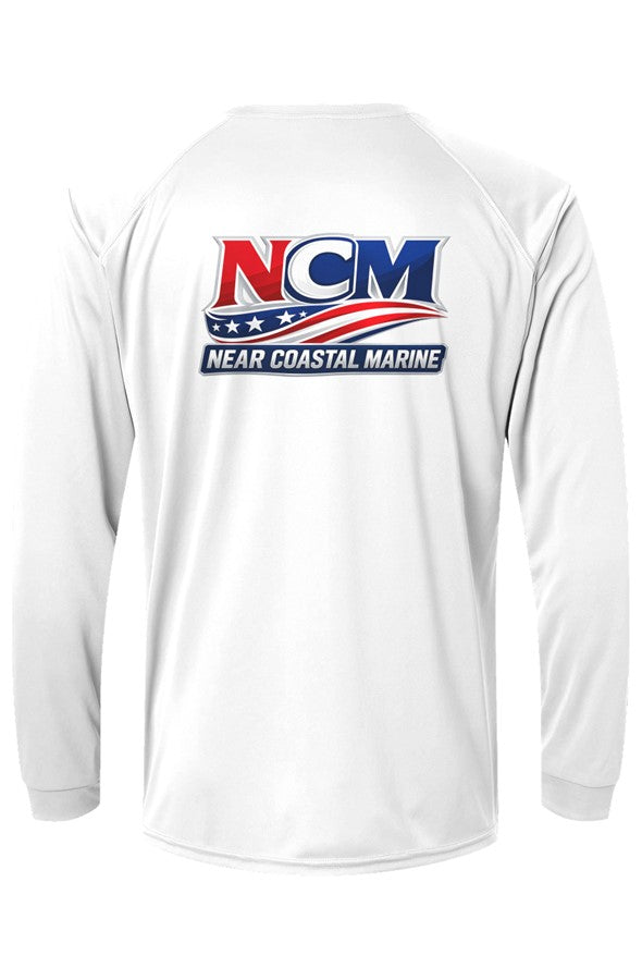 Near Coastal Marine NCM Logo USA UPF 50 Performance Long Sleeve Shirt